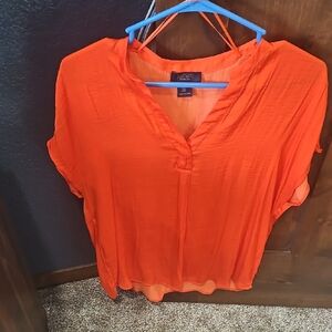 Rachel Bold Orange Blouse